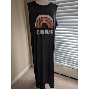 Grey Long Sleeveless Dress Rainbow Pre-owned Excellent 2x
